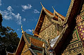 Chiang Mai - Wat Phra That Doi Suthep. Details of the decorations of the shrine dedicated to Sudeva. 